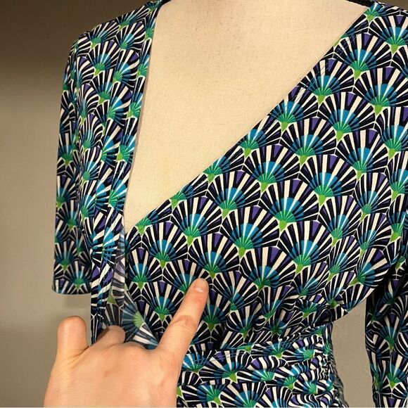 Fake wrap short sleeve dress - Picture 4 of 13